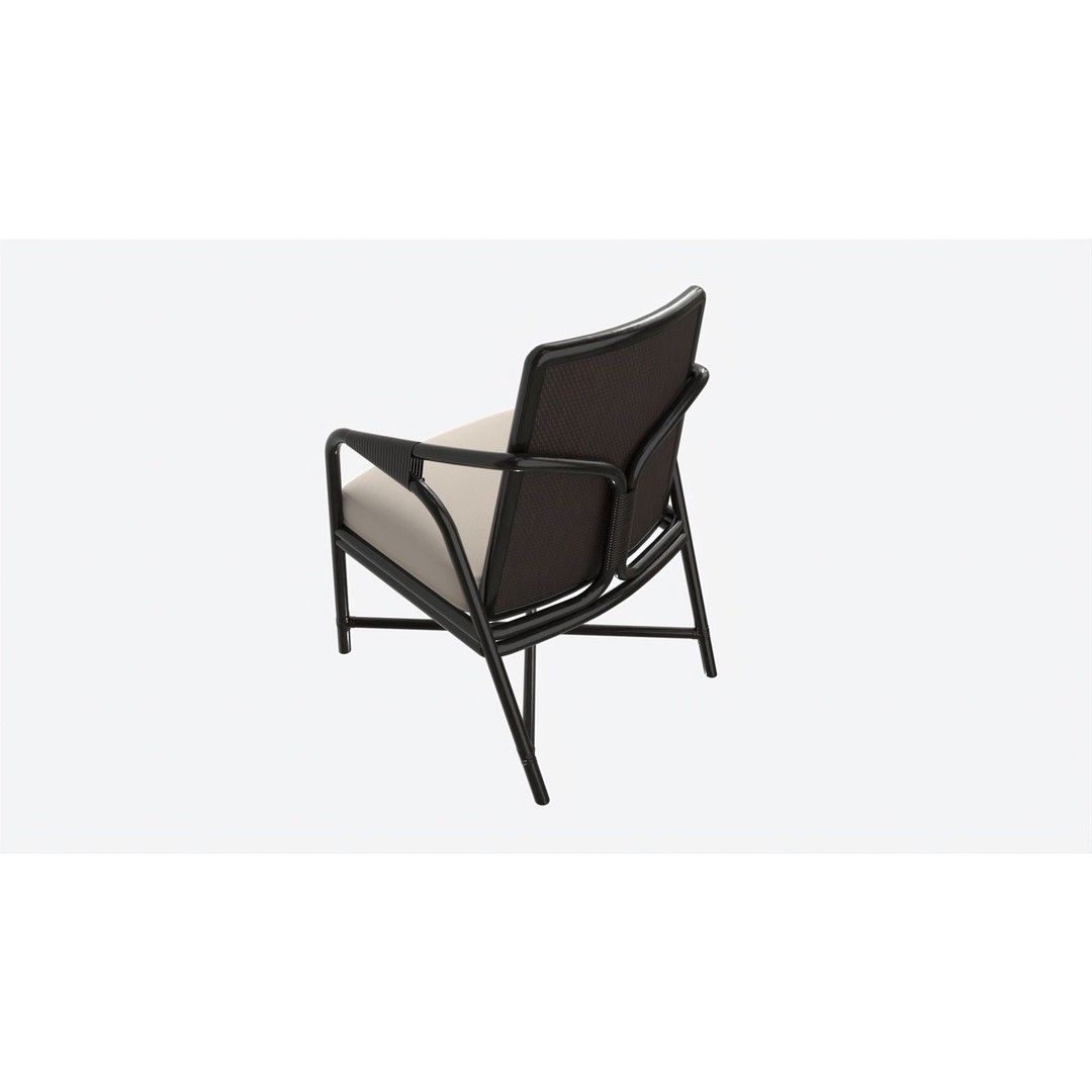 Baker Knot Armchair 3D Model – PBR Textured, FBX, Game-Ready - View 4