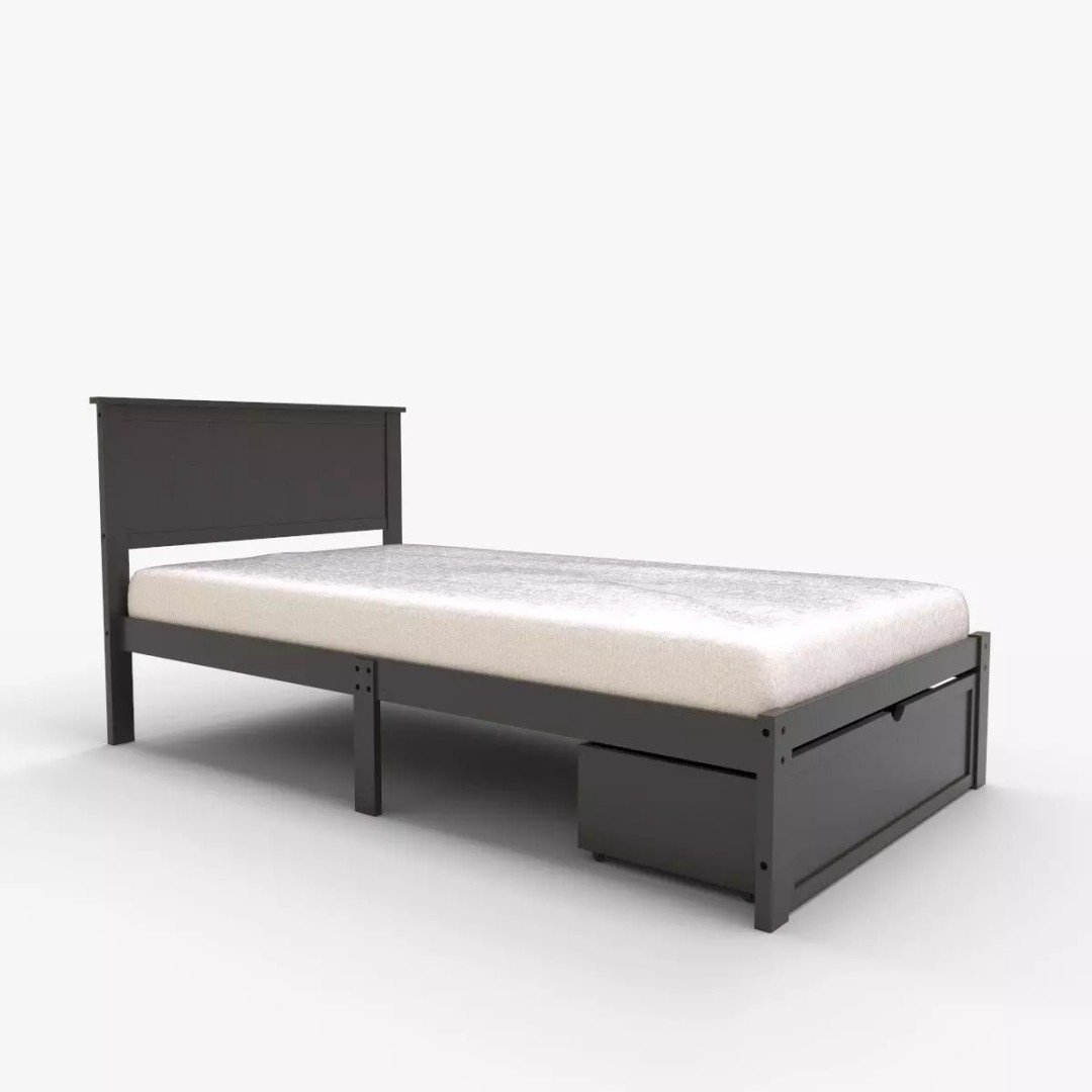 Boston Platform Bed 3D Model – Contemporary Furniture, PBR Textures, FBX - View 14