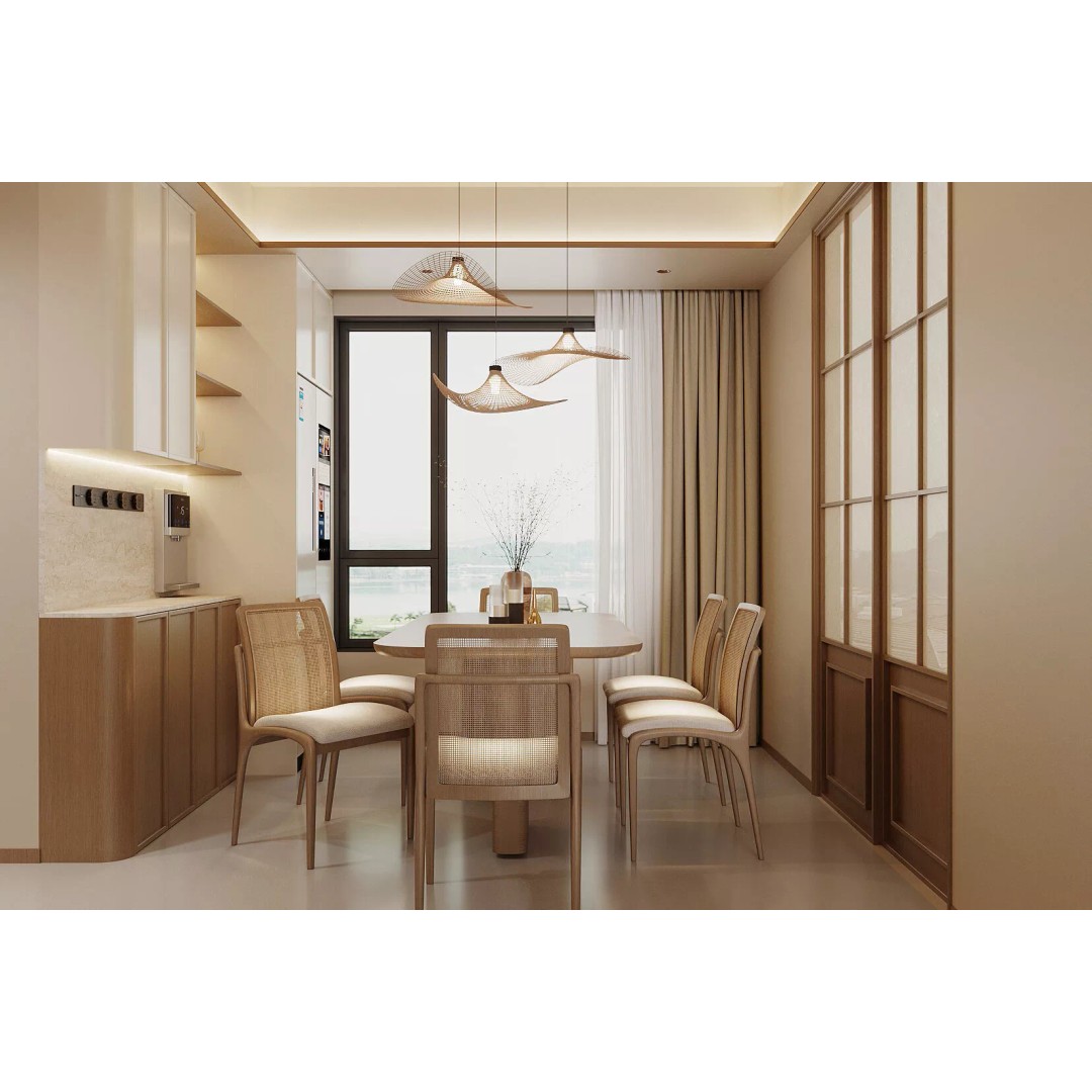 Wabi-Sabi Villa Living Room 3D Model – Modern Interior, FBX, Blender - View 5