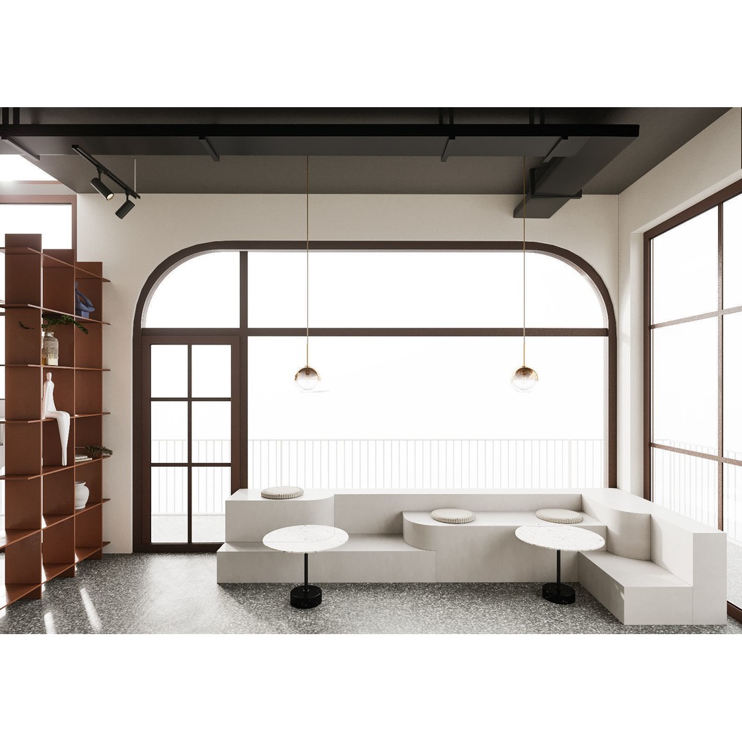 Coffee Shop Interior 3D Model – Low Poly Cafe Design for Visualization - View 10