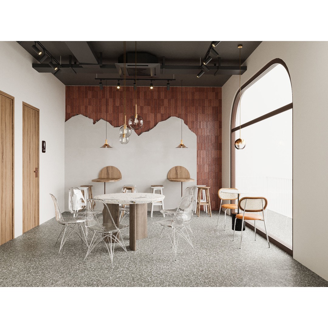 Coffee Shop Interior 3D Model – Low Poly Cafe Design for Visualization - View 5