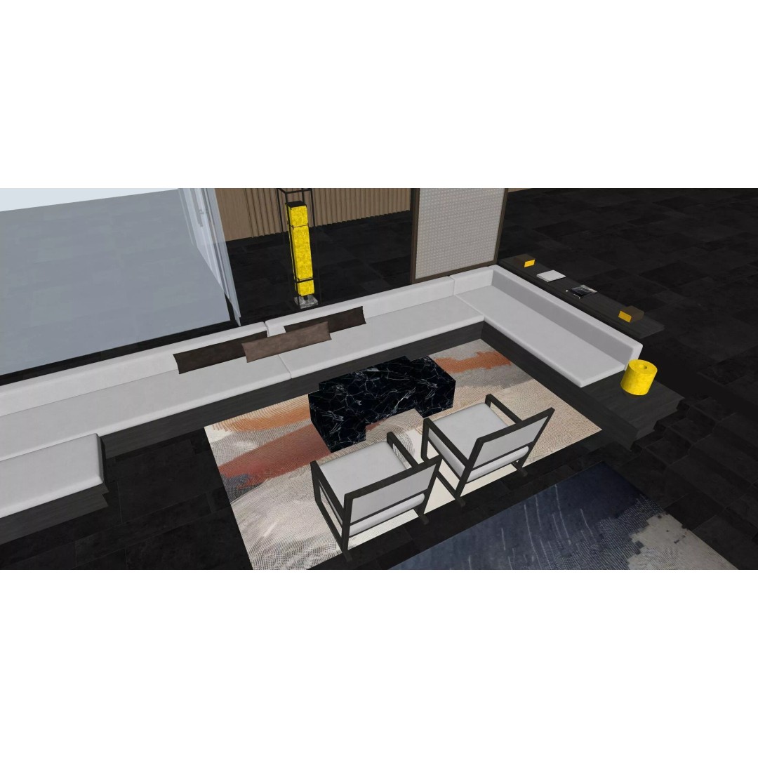 Mountain Resort Hotel Lobby 3D Model – Modern Interior Scene, FBX, OBJ, Blender