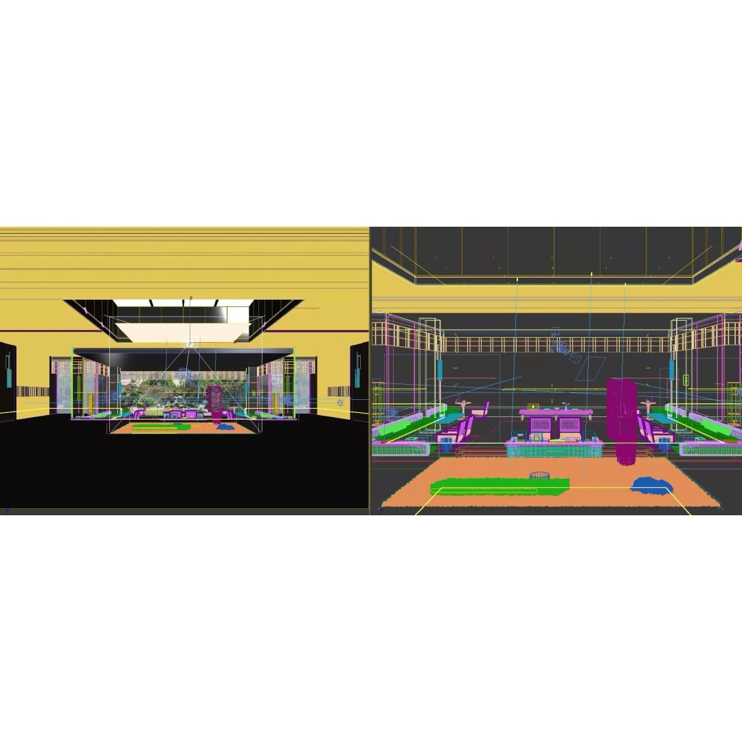 Mountain Resort Hotel Lobby 3D Model – Modern Interior Scene, FBX, OBJ, Blender - View 11