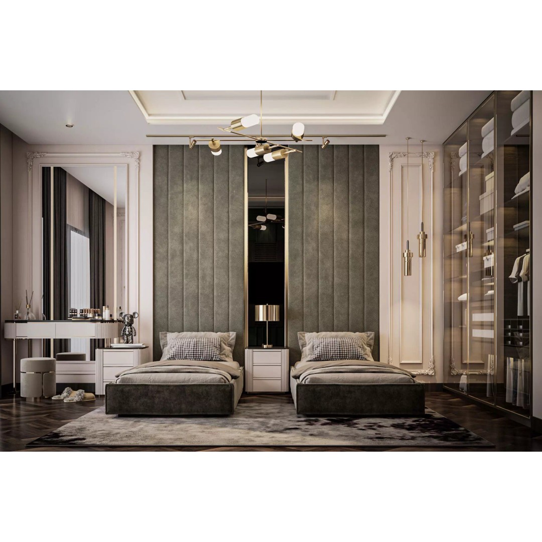Luxurious Double Bedroom 3D Model – Neo-Classic Interior, 3Ds Max - View 2