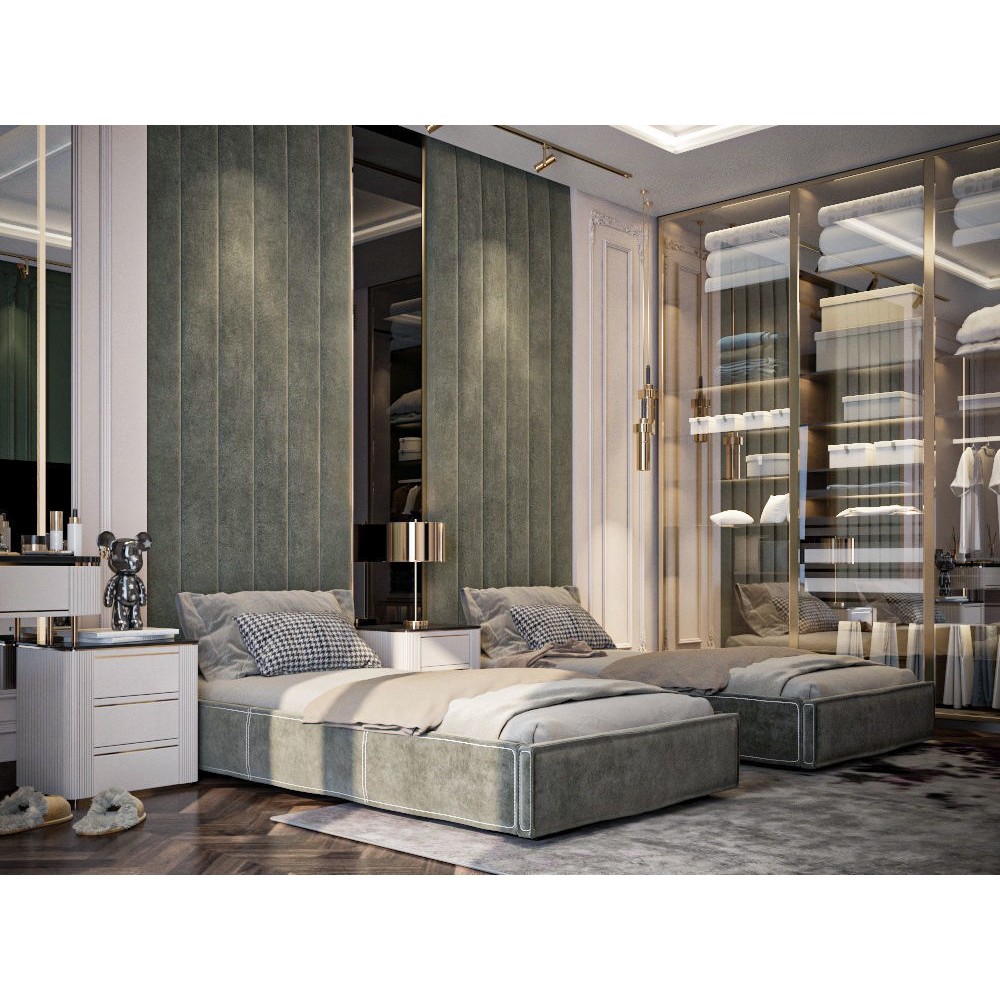 Luxurious Double Bedroom 3D Model – Neo-Classic Interior, 3Ds Max - View 3