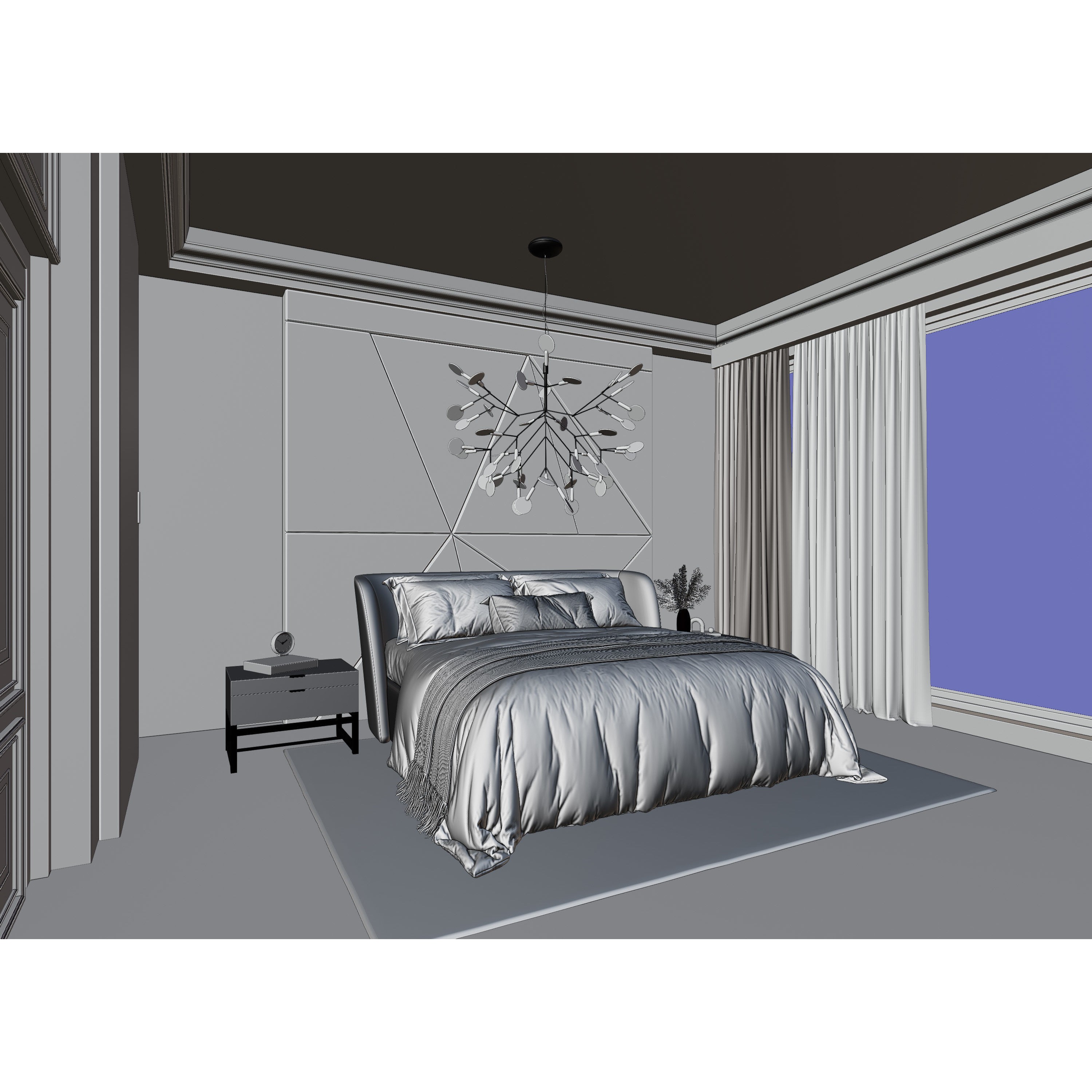 Photorealistic Bedroom Scene - Optimized 3D Model - View 10