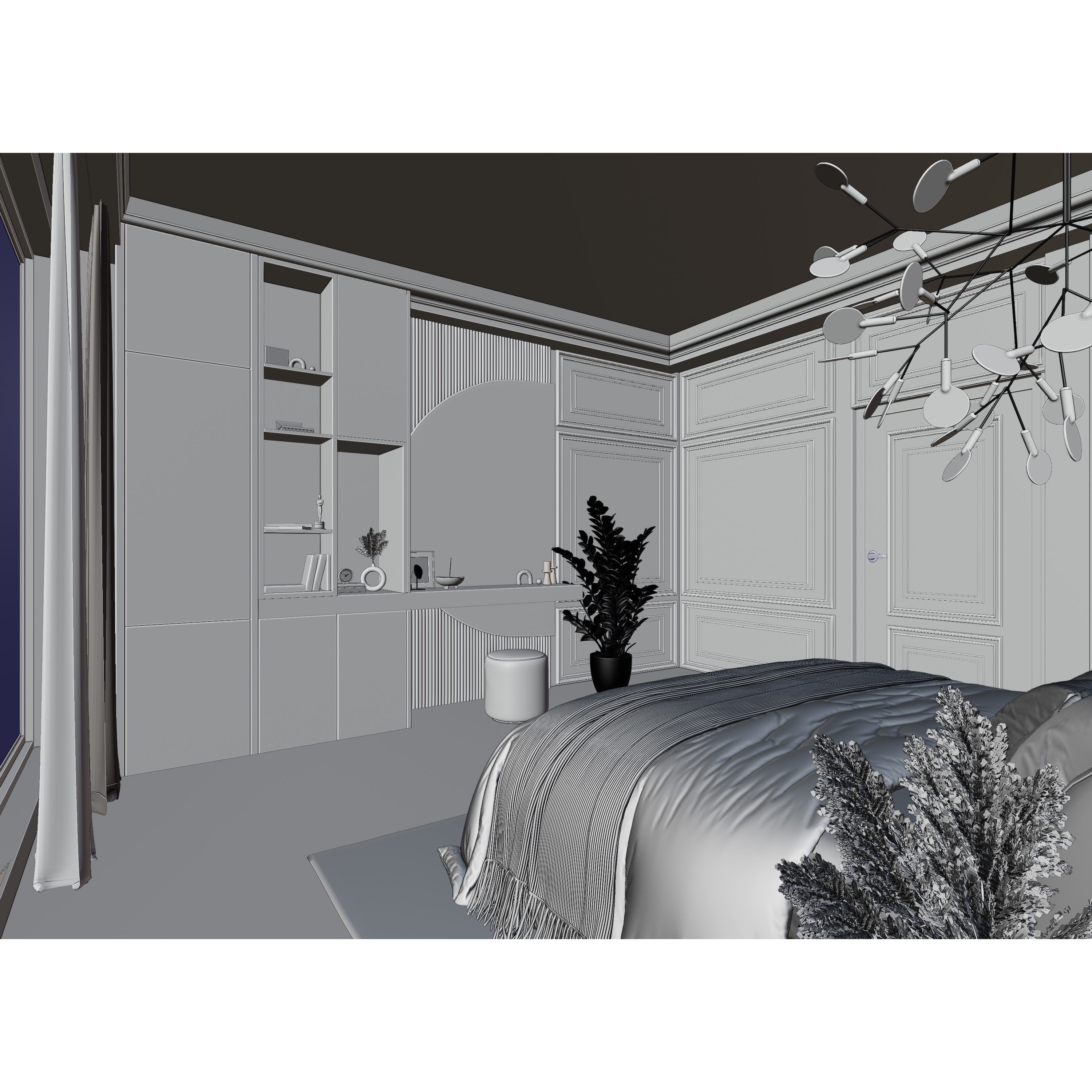 Photorealistic Bedroom Scene - Optimized 3D Model - View 16