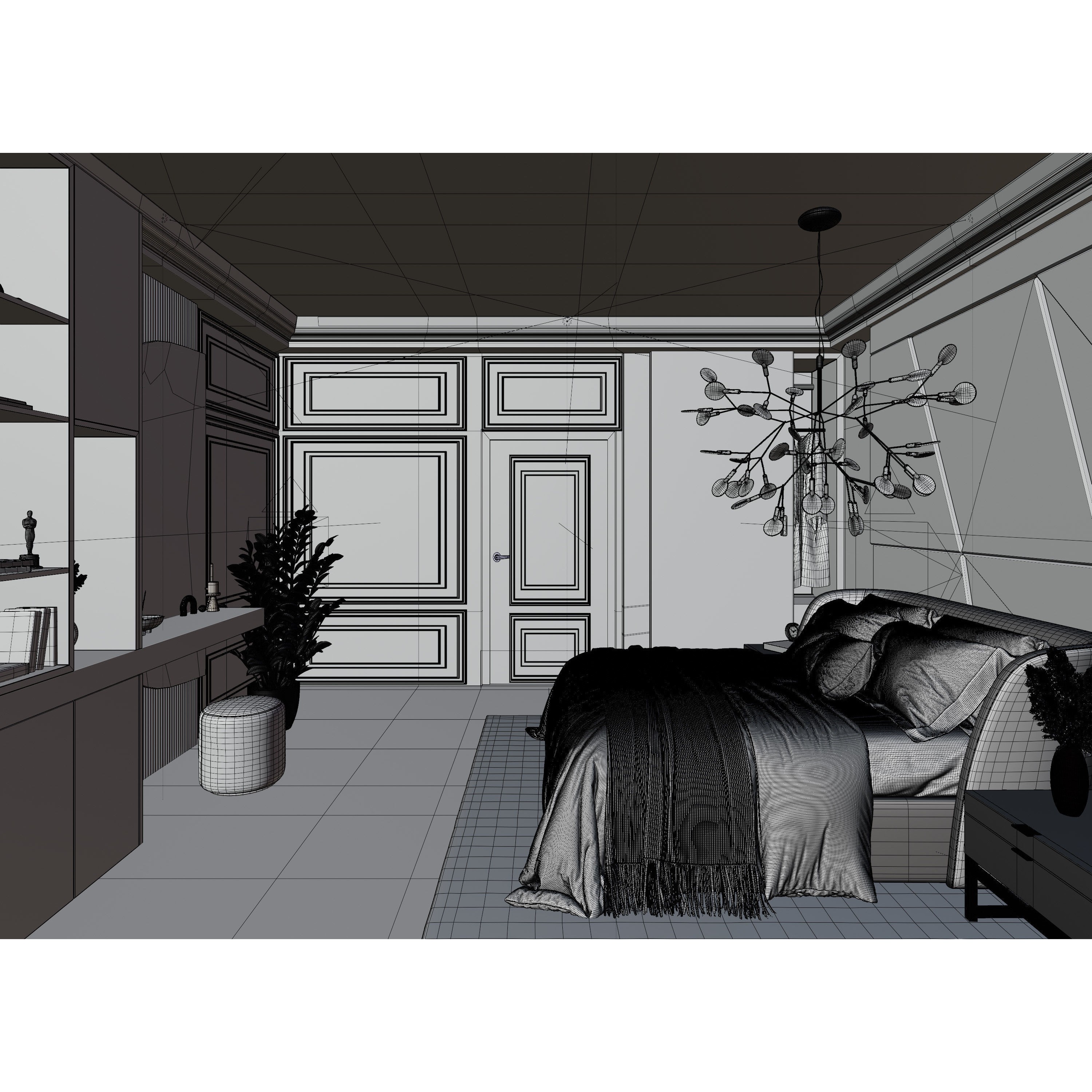 Photorealistic Bedroom Scene - Optimized 3D Model - View 19