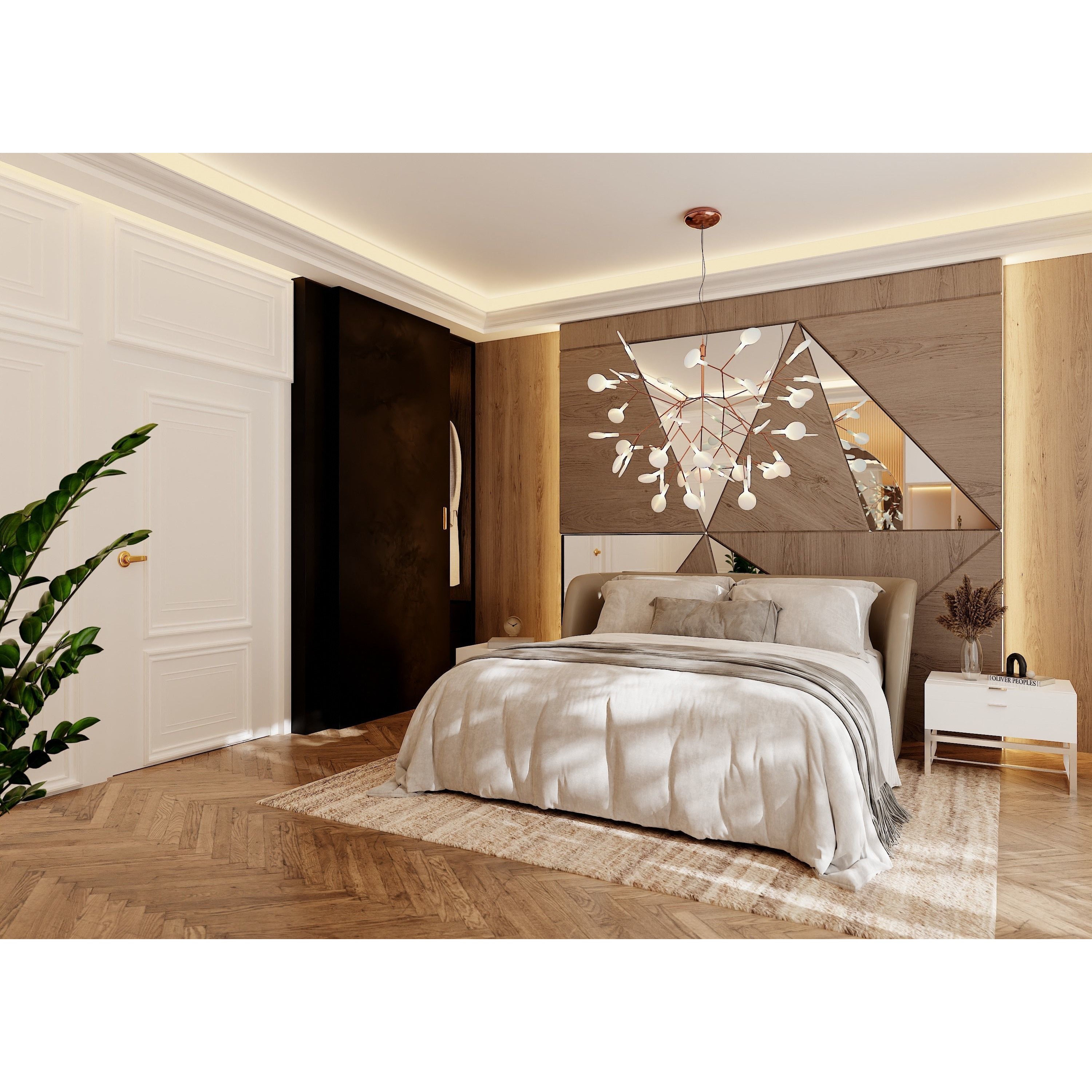 Photorealistic Bedroom Scene - Optimized 3D Model - View 3