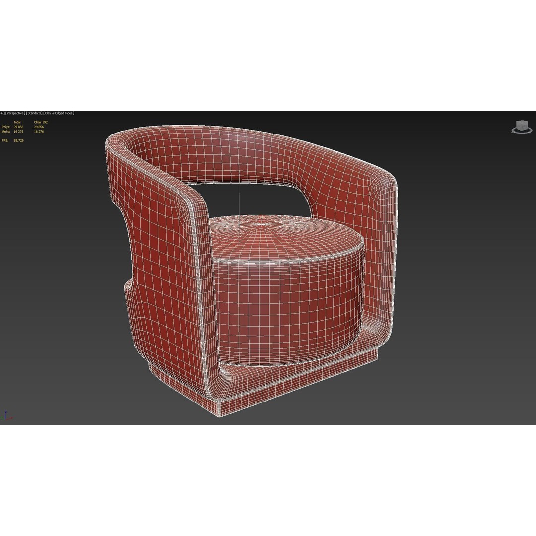 Chair 192 3D Model – Modern Furniture Design, FBX, PBR Textures - View 18