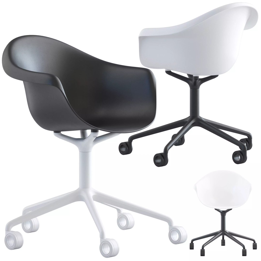 Vondom Incasso Caster Armchair 3D Model – Realistic Furniture Asset, FBX, OBJ - View 2