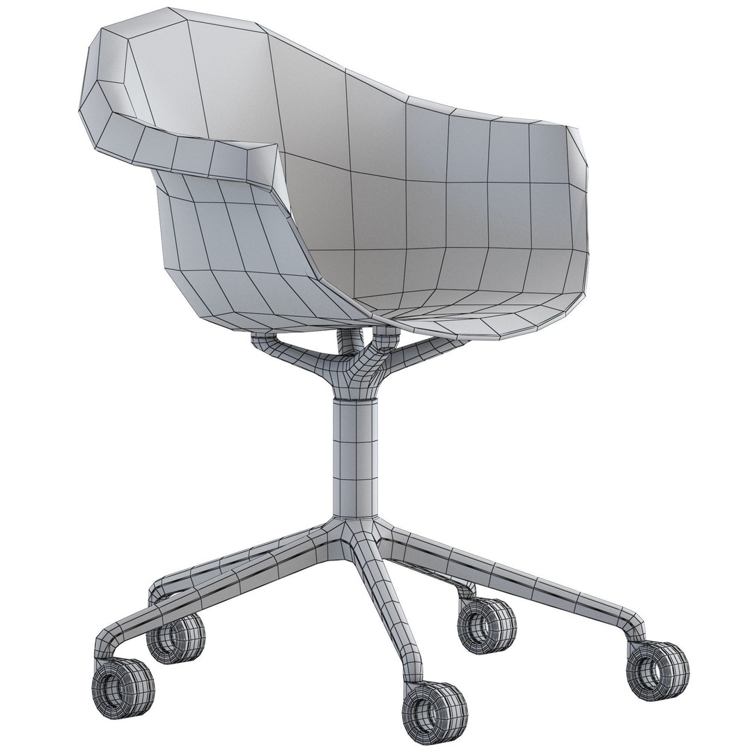 Vondom Incasso Caster Armchair 3D Model – Realistic Furniture Asset, FBX, OBJ - View 9