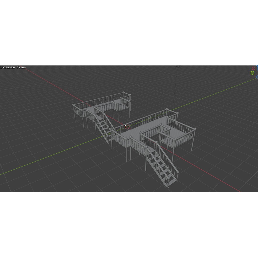 Wooden Deck 3D Model – High Poly PBR Game Asset, FBX, OBJ