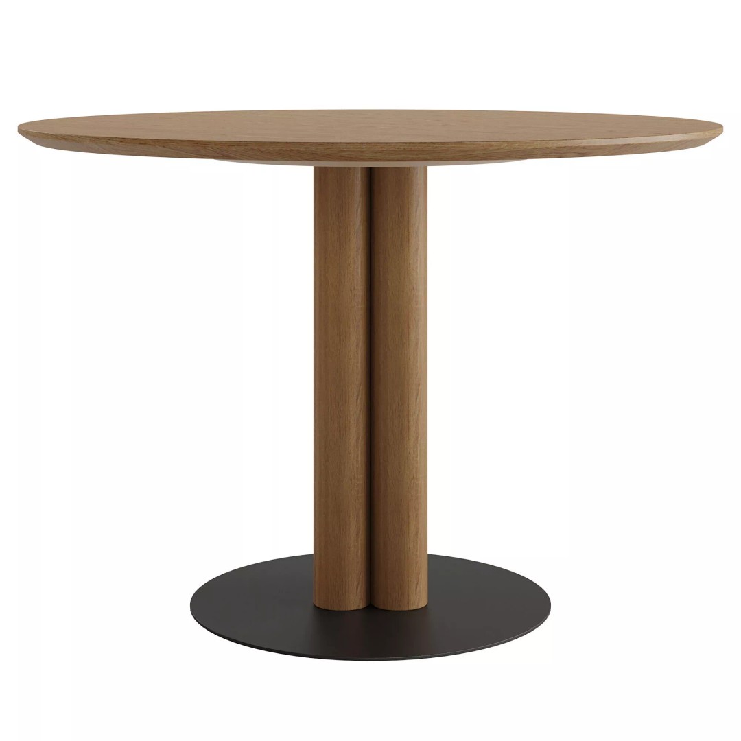 Cinnabon Dining Table 3D Model – Modern Round Kitchen Furniture, FBX, OBJ - View 2