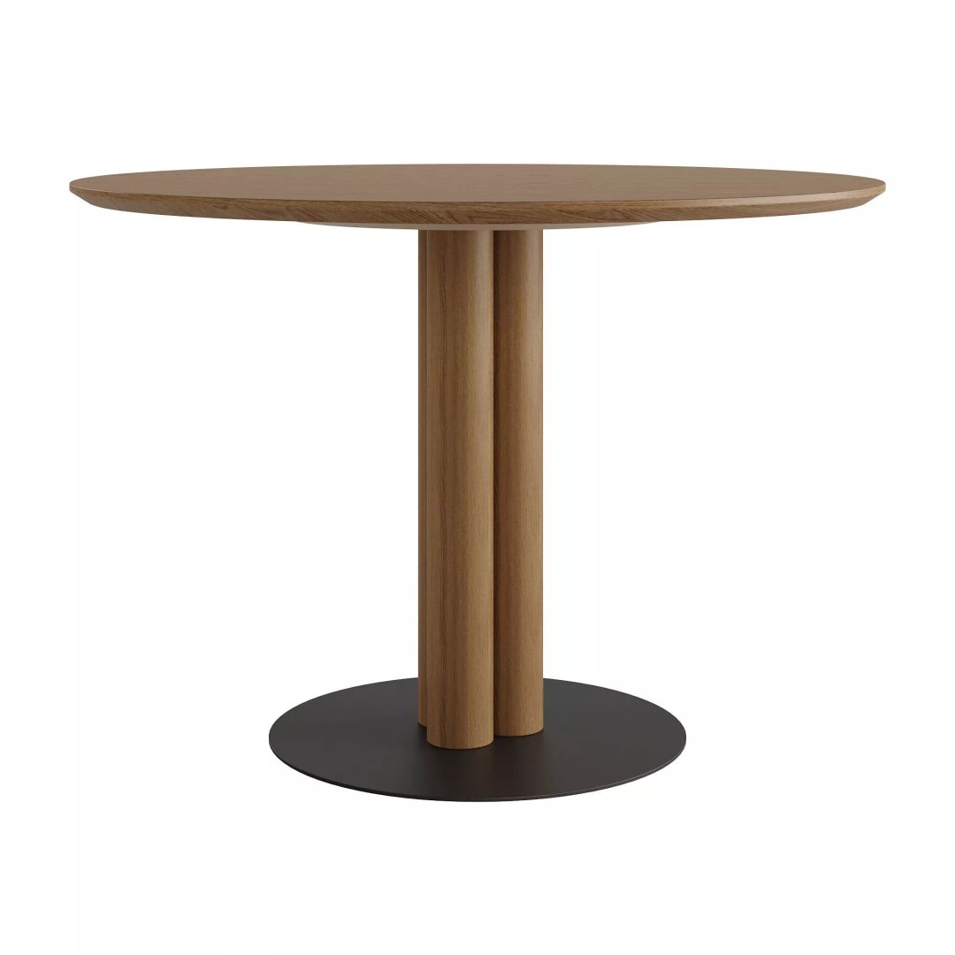 Cinnabon Dining Table 3D Model – Modern Round Kitchen Furniture, FBX, OBJ - View 3