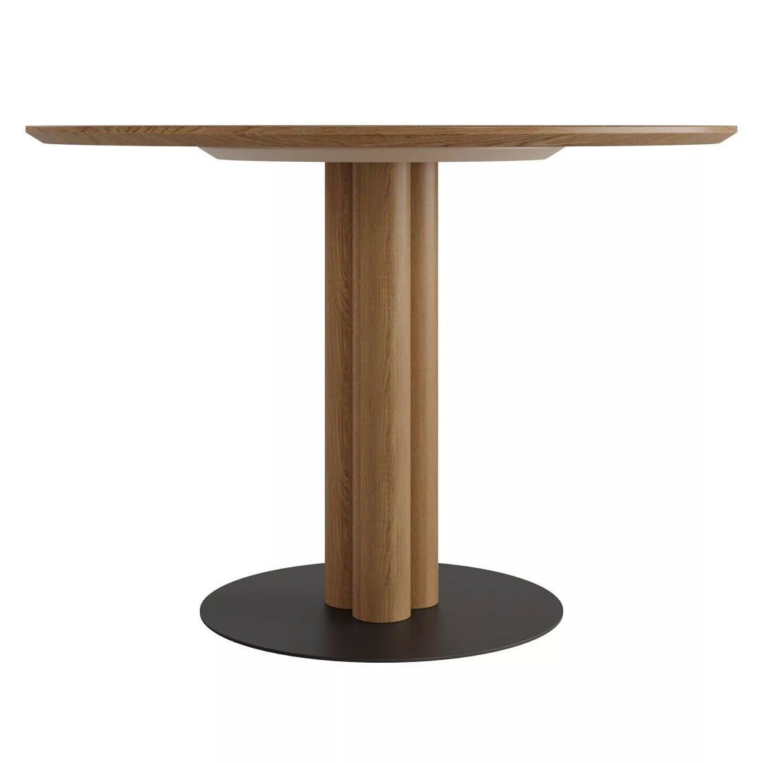 Cinnabon Dining Table 3D Model – Modern Round Kitchen Furniture, FBX, OBJ - View 4