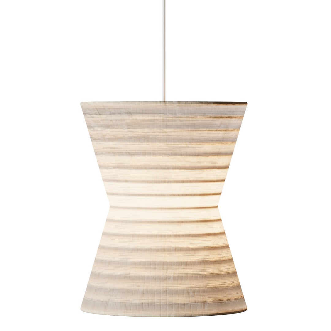 Gifu Lantern Pendant Light 3D Model – Minimalist Japanese Design, FBX - View 10
