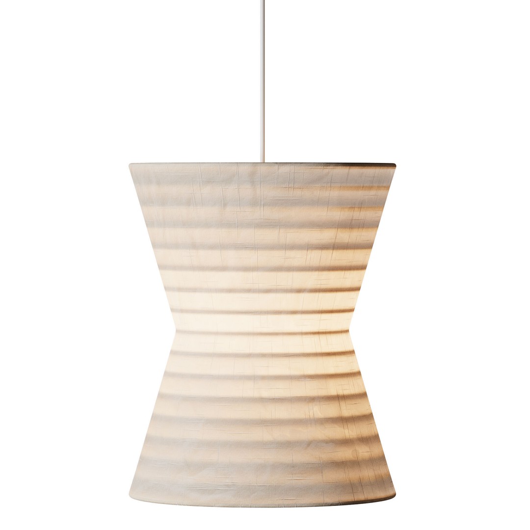 Gifu Lantern Pendant Light 3D Model – Minimalist Japanese Design, FBX - View 11