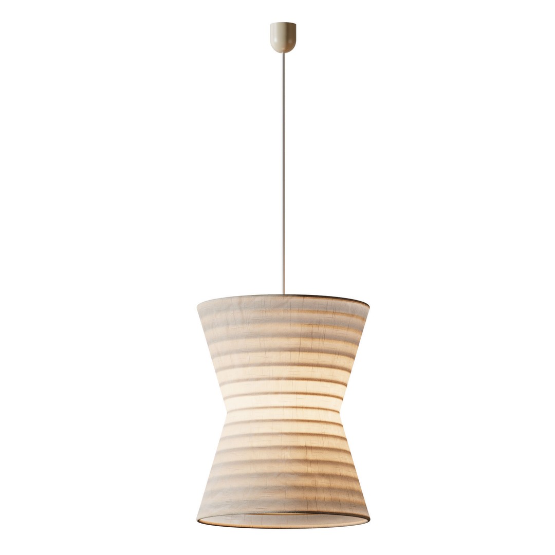 Gifu Lantern Pendant Light 3D Model – Minimalist Japanese Design, FBX - View 12