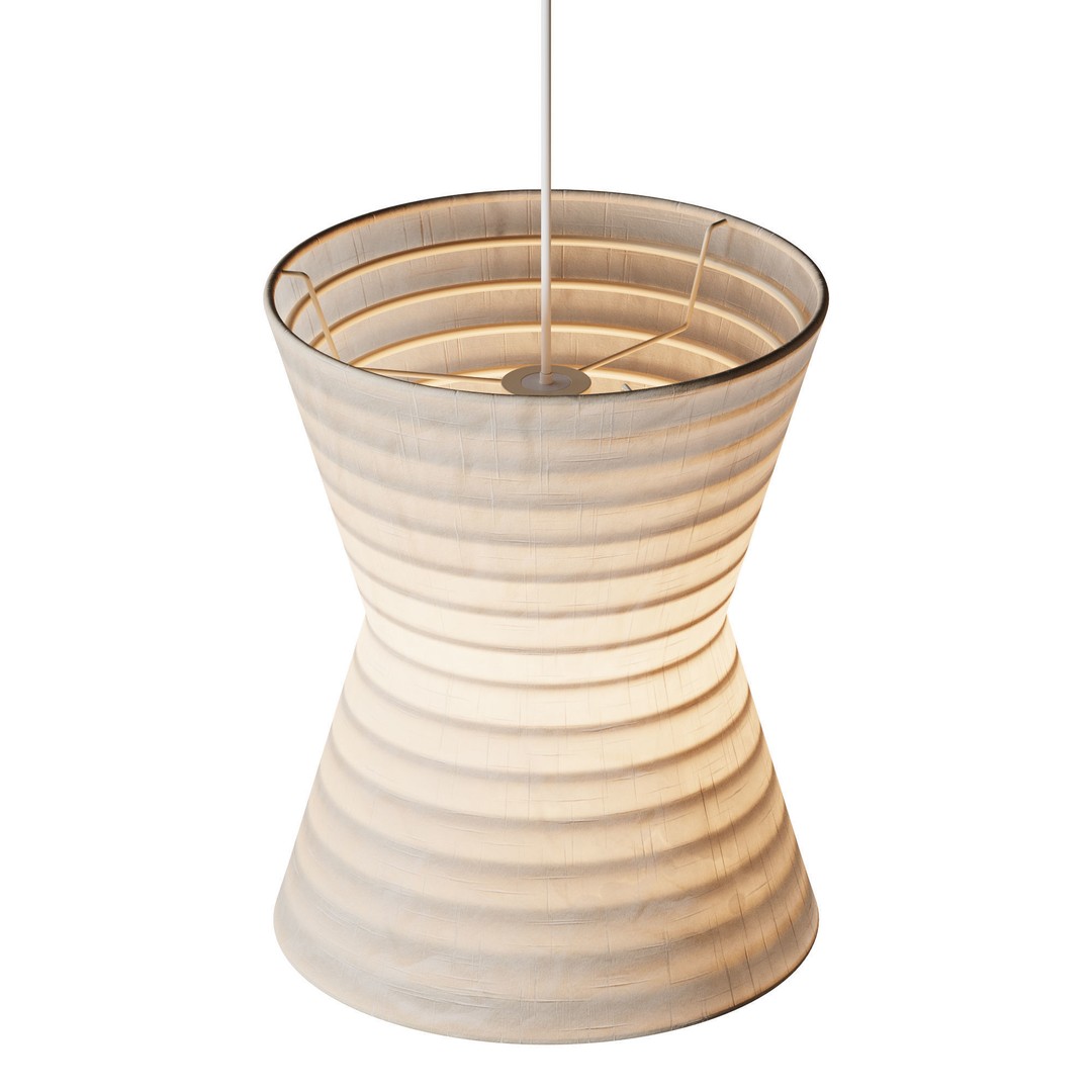 Gifu Lantern Pendant Light 3D Model – Minimalist Japanese Design, FBX - View 13
