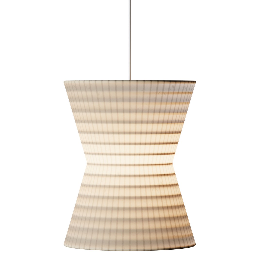 Gifu Lantern Pendant Light 3D Model – Minimalist Japanese Design, FBX - View 14