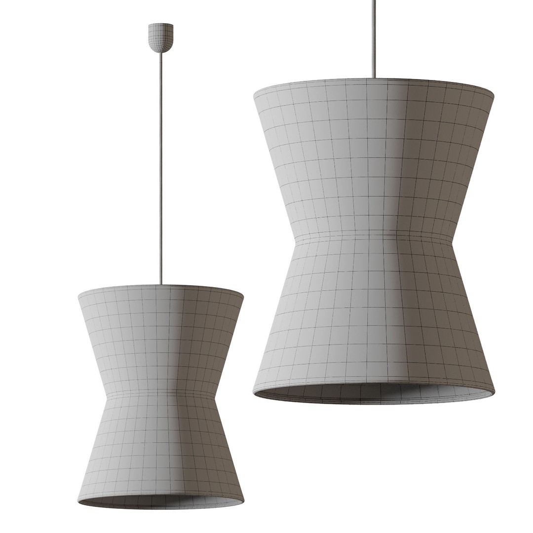 Gifu Lantern Pendant Light 3D Model – Minimalist Japanese Design, FBX - View 15