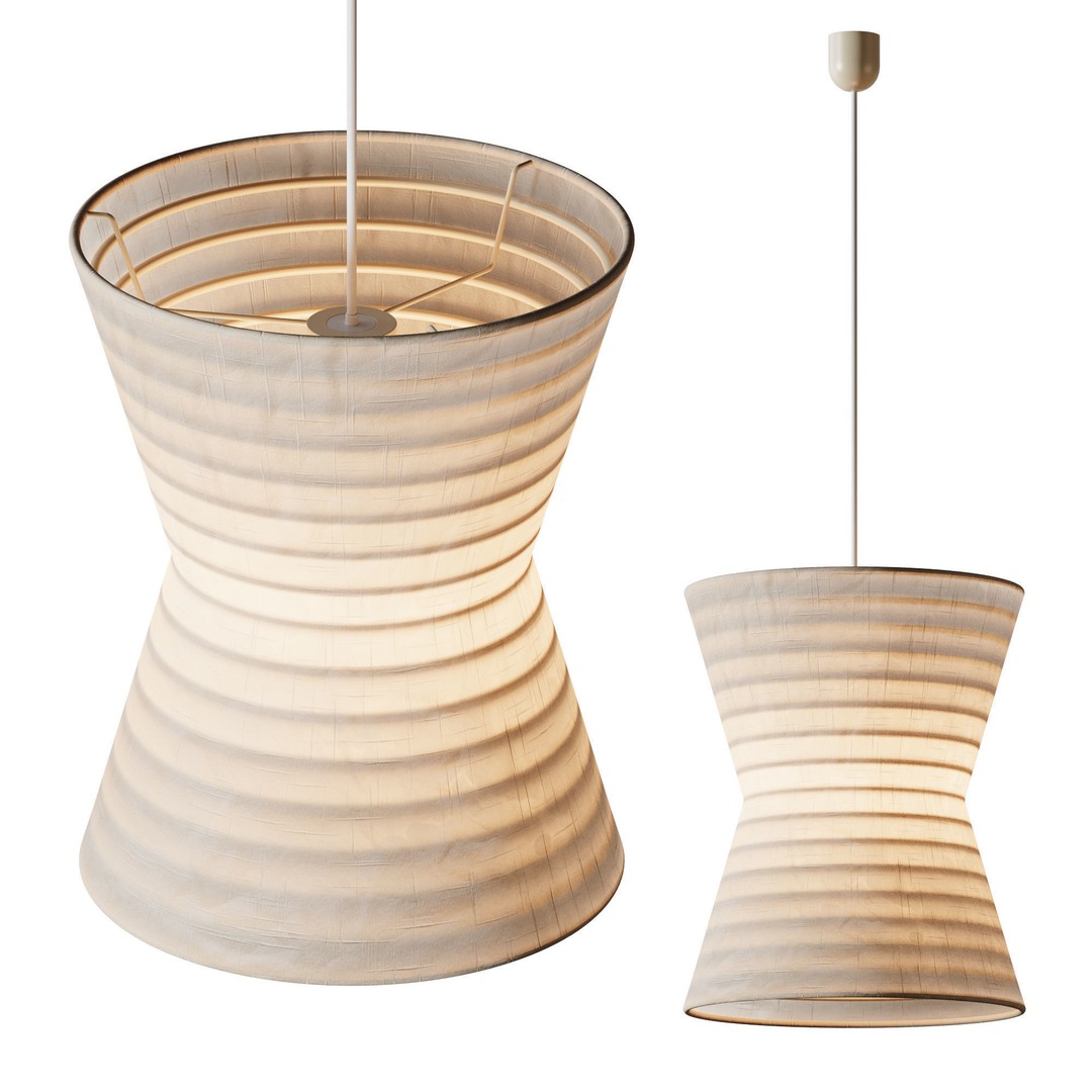 Gifu Lantern Pendant Light 3D Model – Minimalist Japanese Design, FBX - View 5