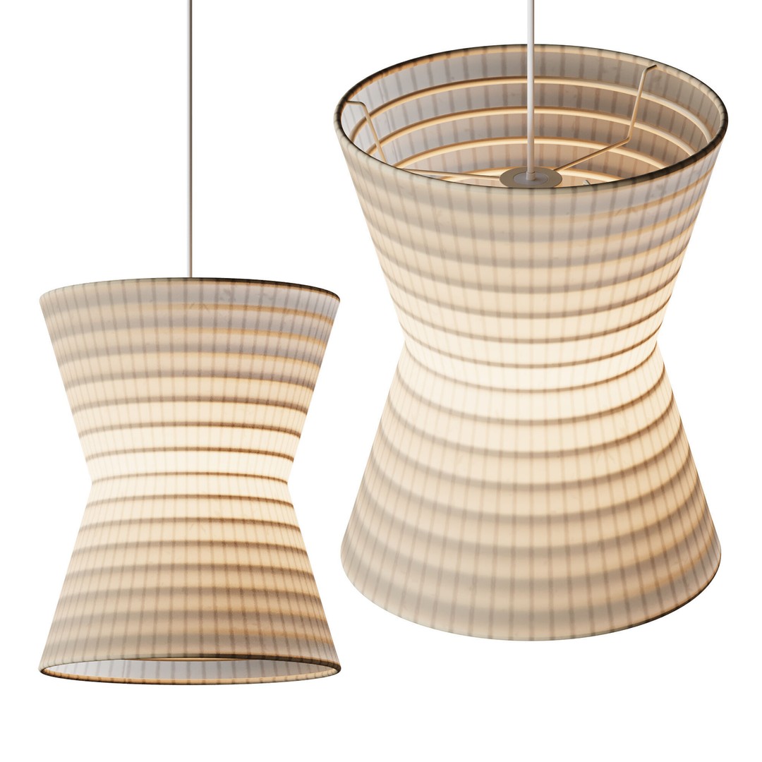 Gifu Lantern Pendant Light 3D Model – Minimalist Japanese Design, FBX - View 8