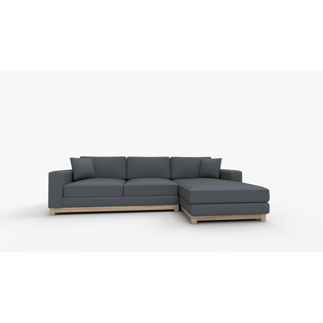 Gather Petite Wood Base Sectional 3D Model – High-Quality PBR Asset for Interior Design - View 10