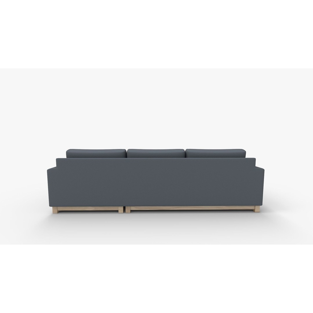 Gather Petite Wood Base Sectional 3D Model – High-Quality PBR Asset for Interior Design - View 5