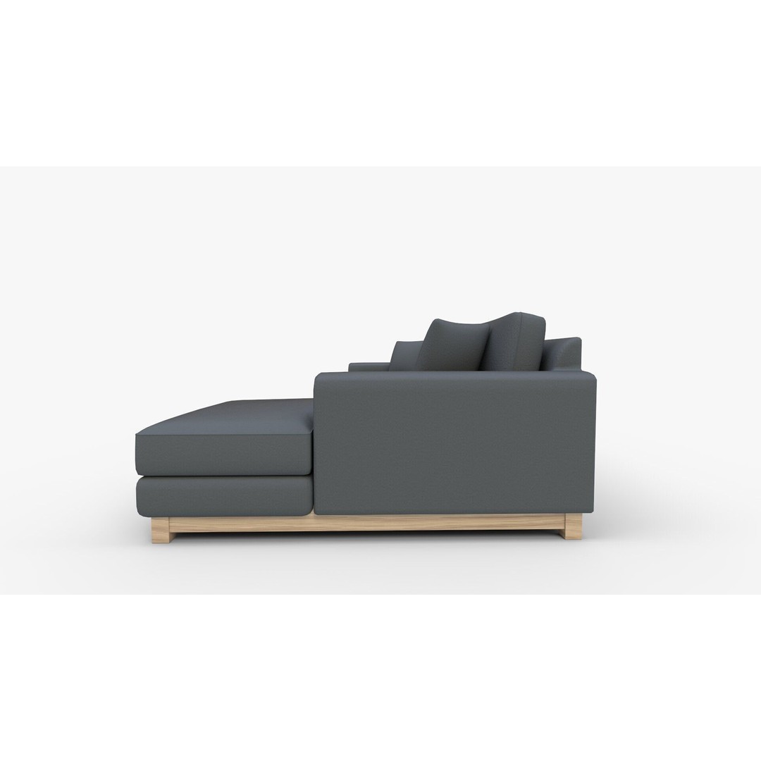 Gather Petite Wood Base Sectional 3D Model – High-Quality PBR Asset for Interior Design - View 7