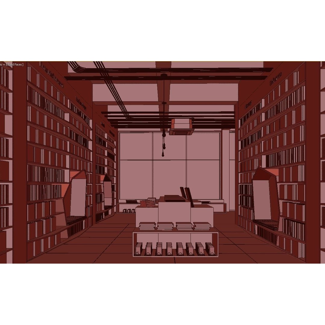 Bookstore 3D Model – Detailed Interior Asset with Books and Accessories - View 19