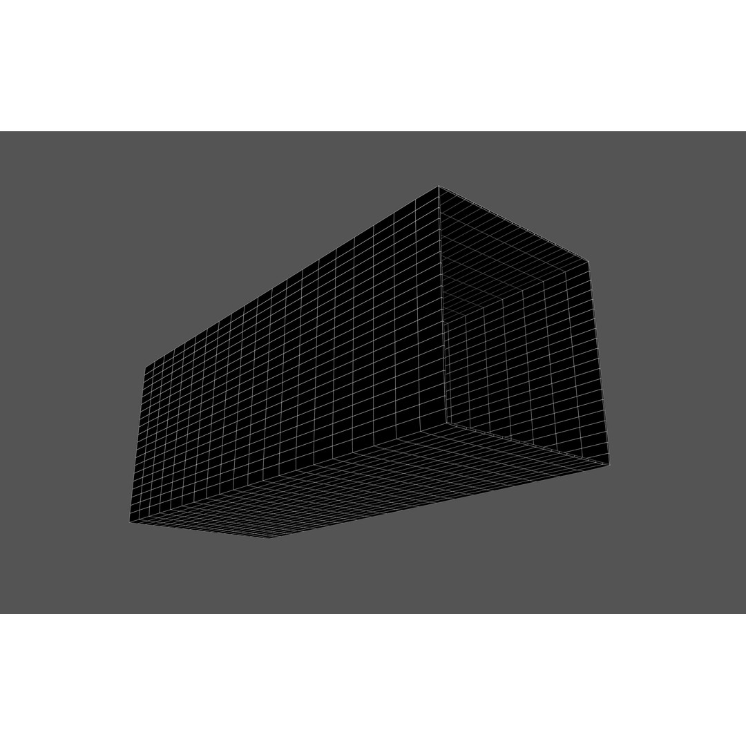 Grid Room Projection 3D Model – Low Poly Architectural Design, FBX