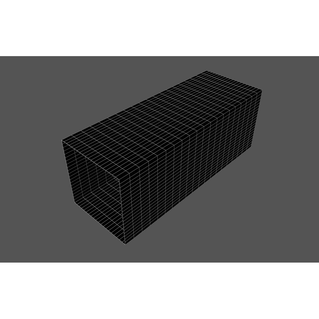 Grid Room Projection 3D Model – Low Poly Architectural Design, FBX - View 7