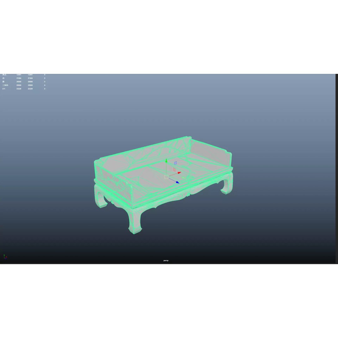 Table and Chairs 3D Model – Low Poly Furniture Asset, FBX/OBJ