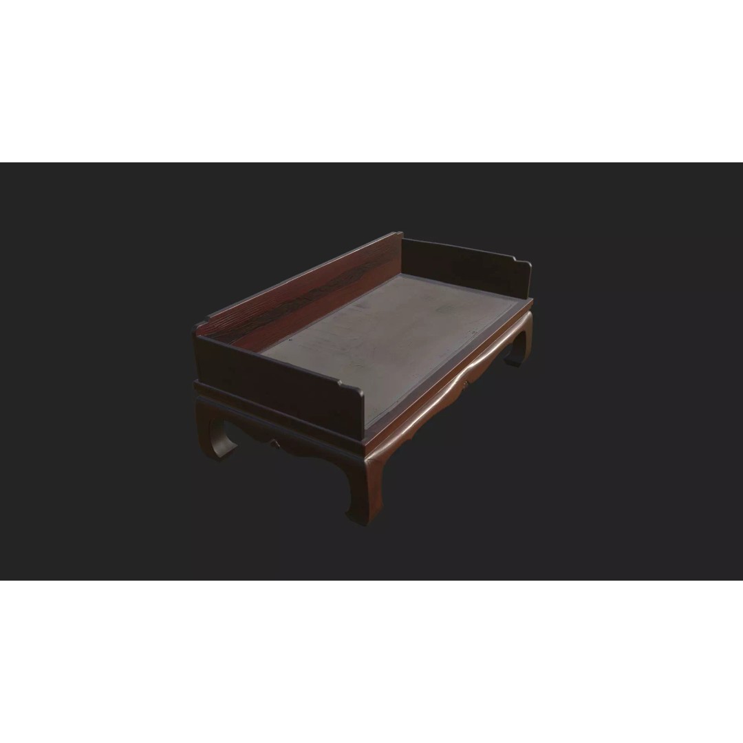 Table and Chairs 3D Model – Low Poly Furniture Asset, FBX/OBJ - View 12