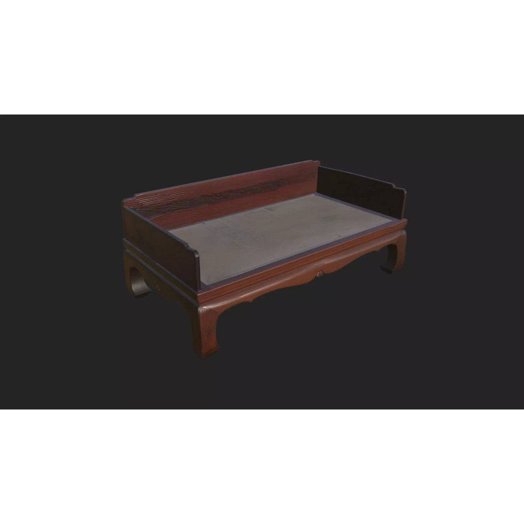 Table and Chairs 3D Model – Low Poly Furniture Asset, FBX/OBJ - View 13