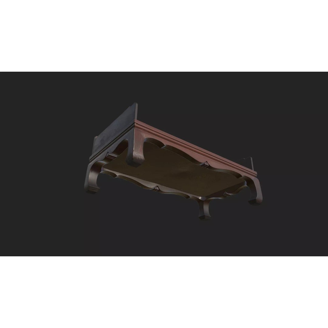 Table and Chairs 3D Model – Low Poly Furniture Asset, FBX/OBJ - View 14
