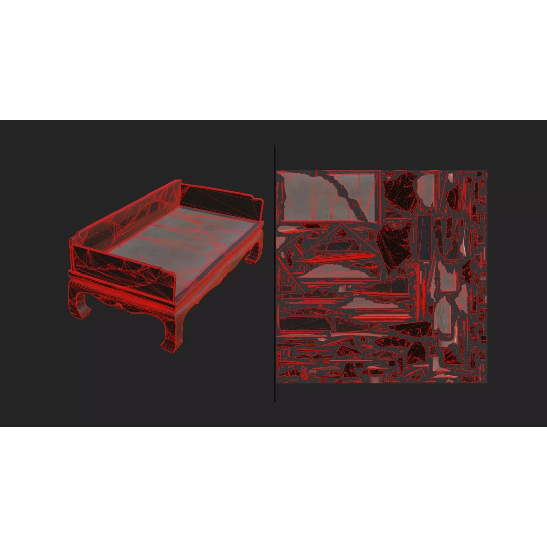 Table and Chairs 3D Model – Low Poly Furniture Asset, FBX/OBJ - View 15