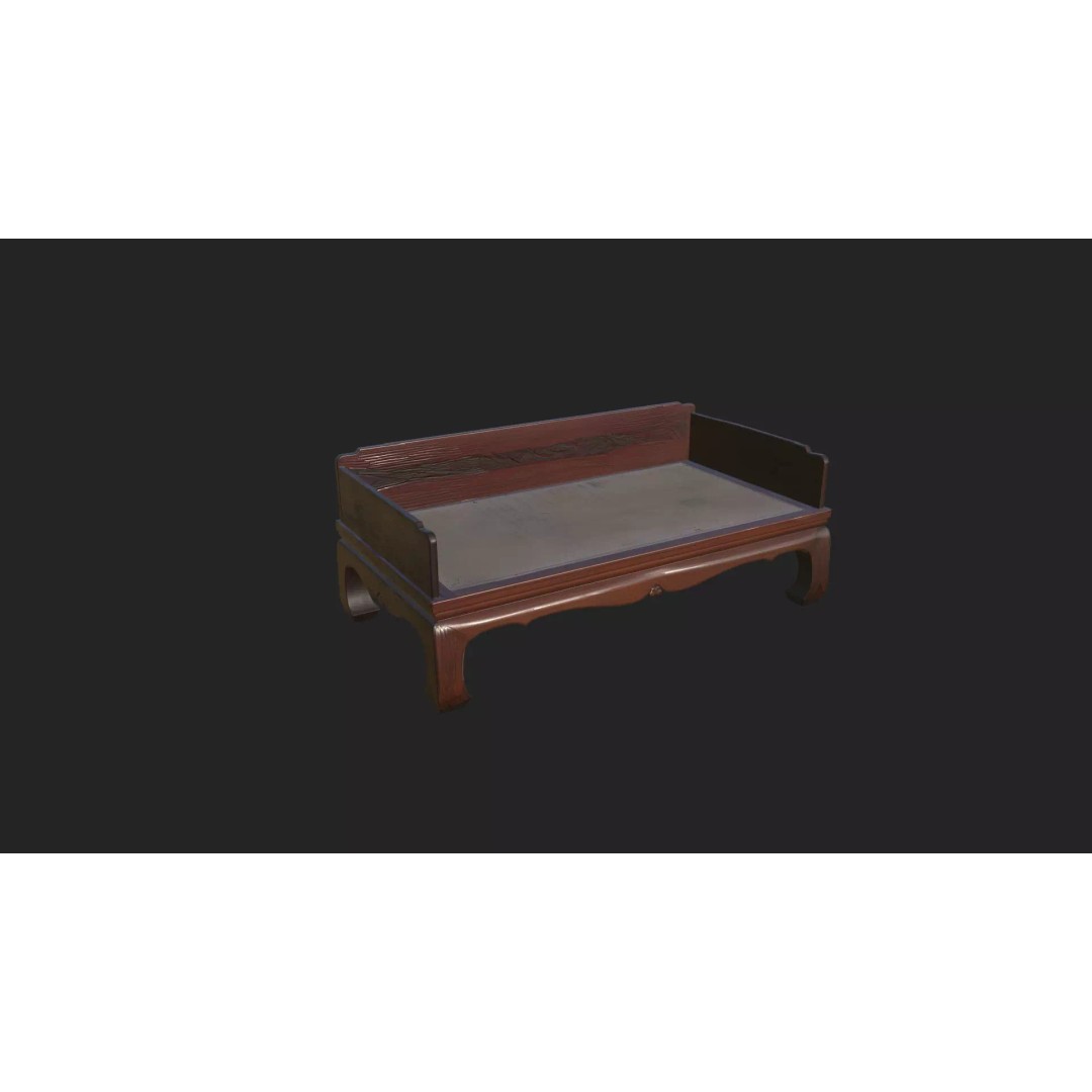 Table and Chairs 3D Model – Low Poly Furniture Asset, FBX/OBJ - View 2