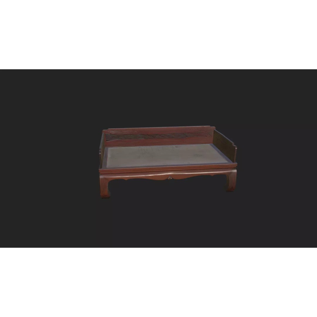 Table and Chairs 3D Model – Low Poly Furniture Asset, FBX/OBJ - View 3