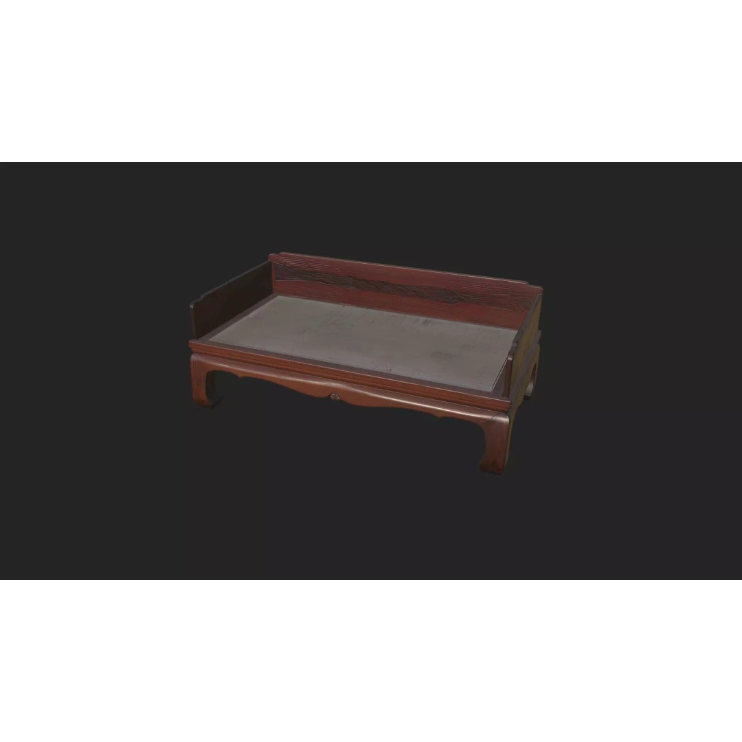 Table and Chairs 3D Model – Low Poly Furniture Asset, FBX/OBJ - View 4