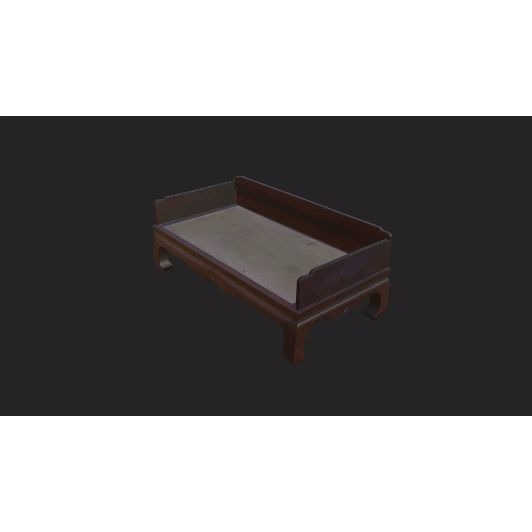 Table and Chairs 3D Model – Low Poly Furniture Asset, FBX/OBJ - View 5