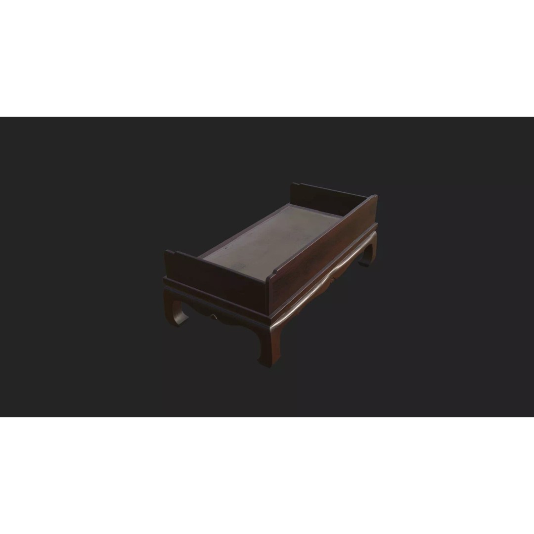 Table and Chairs 3D Model – Low Poly Furniture Asset, FBX/OBJ - View 7