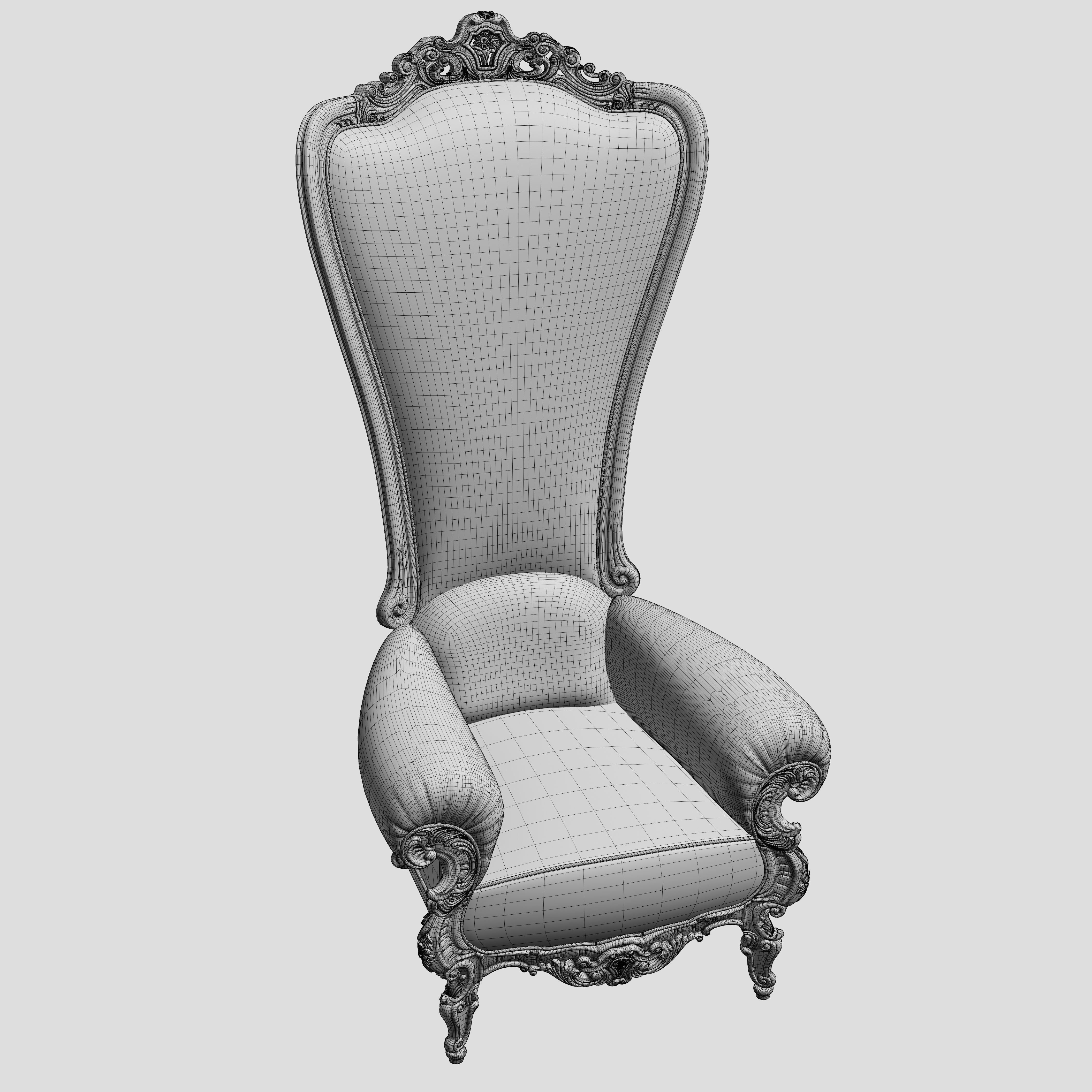 Throne Chair - Game-Ready 3D Model