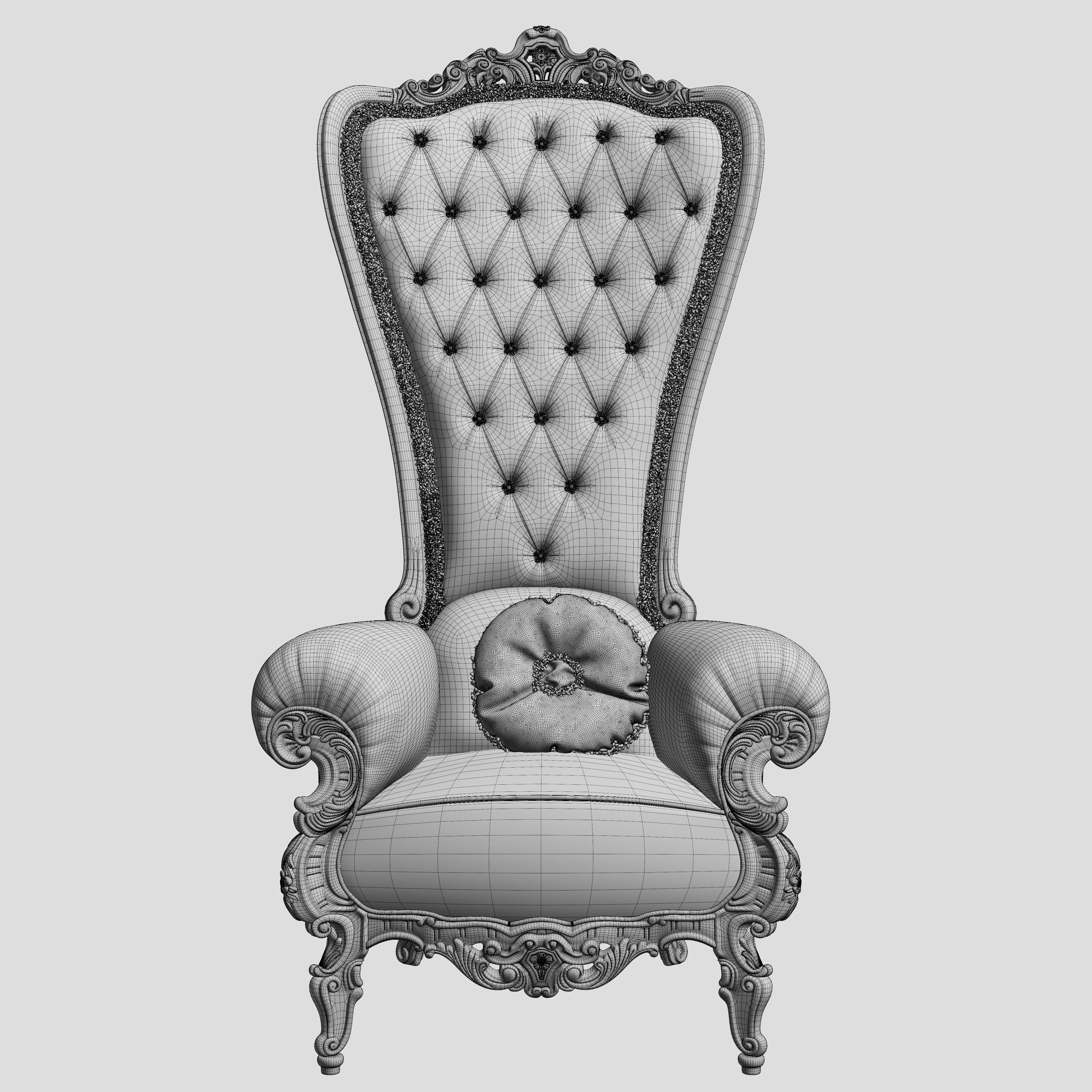 Throne Chair - Game-Ready 3D Model - View 13