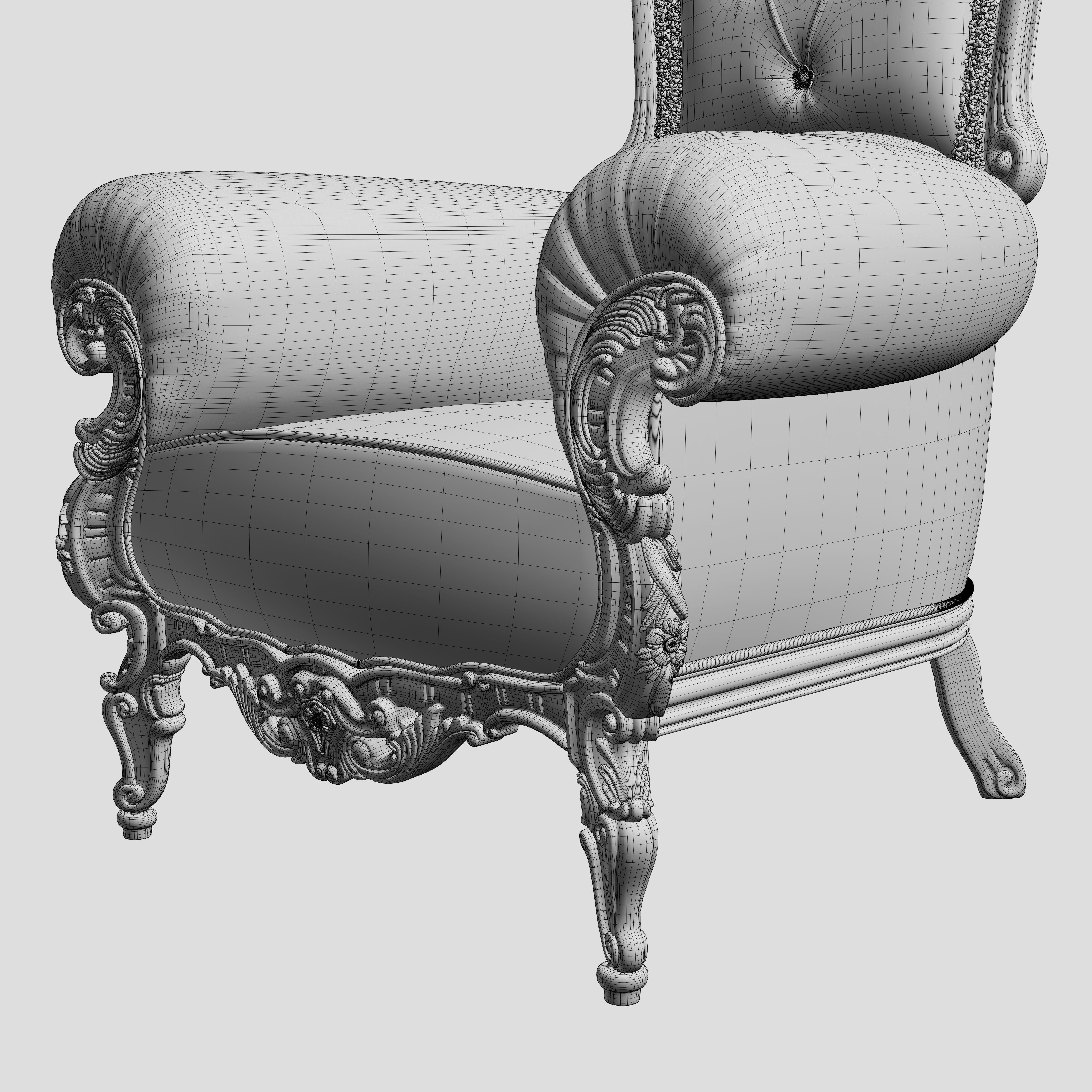 Throne Chair - Game-Ready 3D Model - View 15