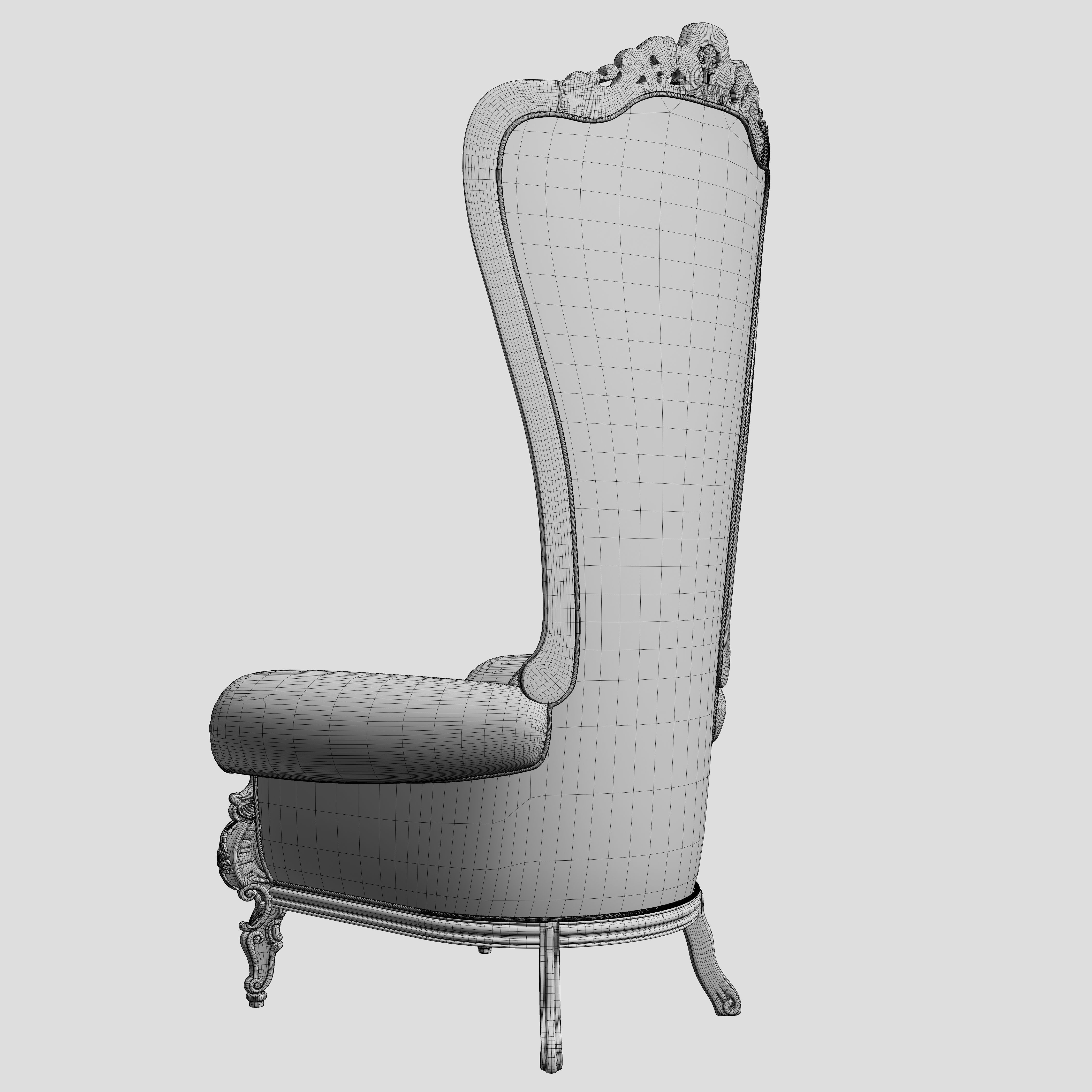 Throne Chair - Game-Ready 3D Model - View 16