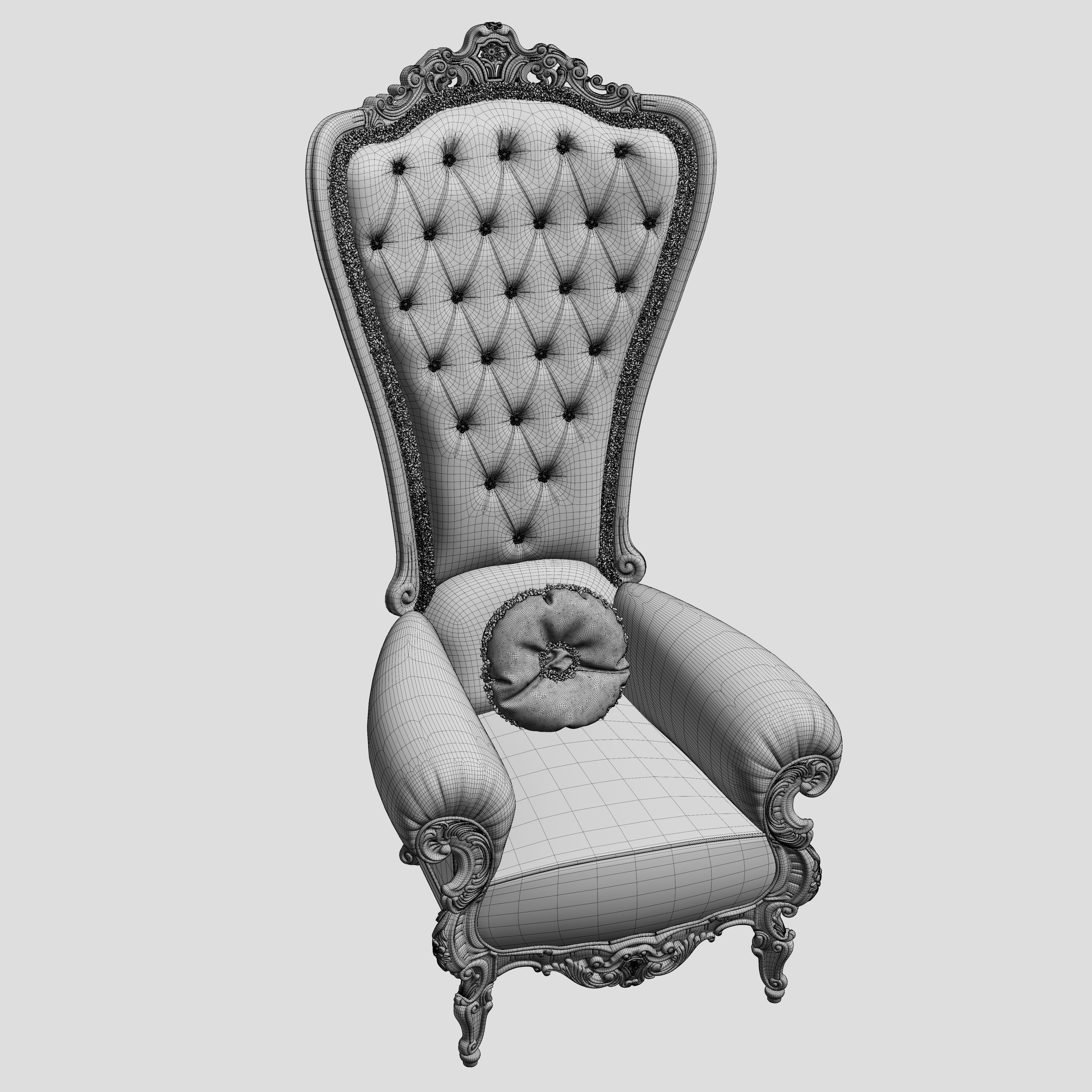 Throne Chair - Game-Ready 3D Model - View 17
