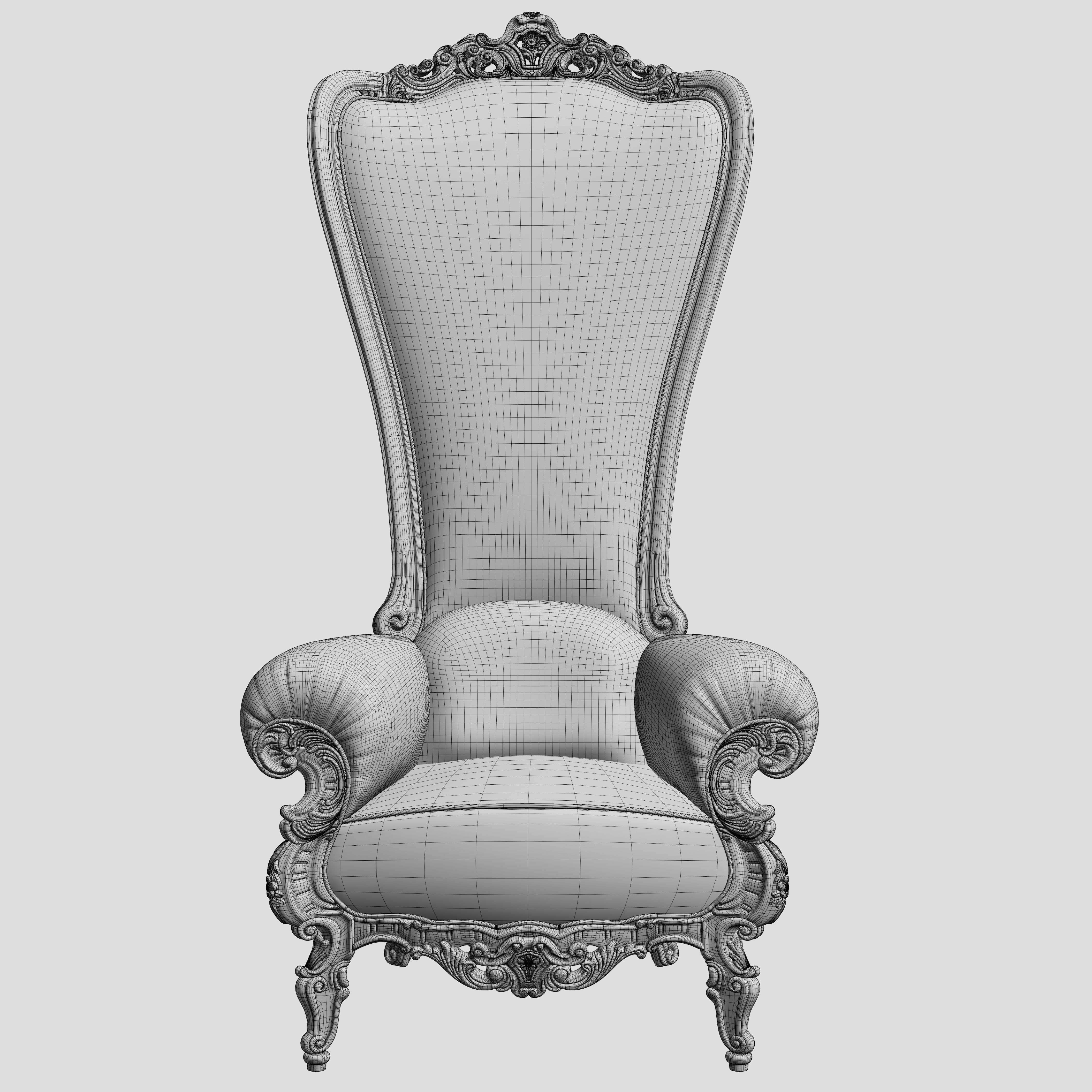 Throne Chair - Game-Ready 3D Model - View 18